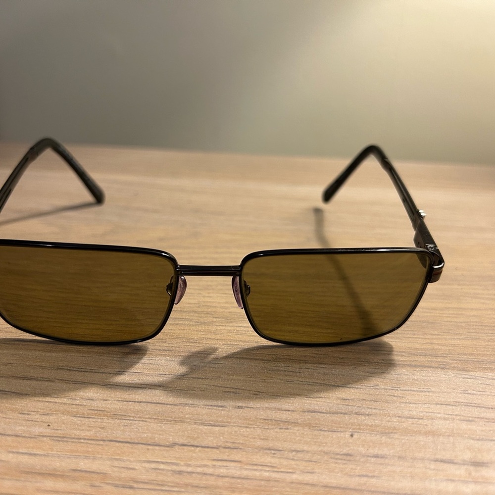 Gunmetal Rectangular Sunglasses - image 1